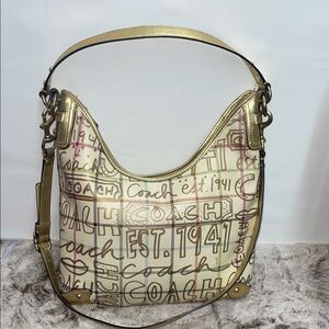 Coach Tattersall Graffiti Hobo/Crossbody